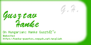 gusztav hanke business card